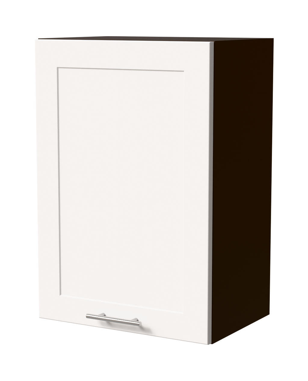 HÄNGESCHRANK Oslo W2/50 Lava / Weiß Matt 50 / 32,5 / 72cm - Dunkelgrau/Weiß, Holz/Holzwerkstoff (50/72/32.5cm) - Feldmann-Wohnen