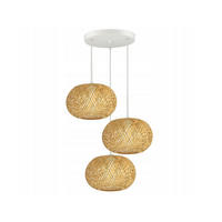 PENDELLEUCHTE BOHO - Beige/Weiß, Holz/Metall (48/48/100cm) - kiki design