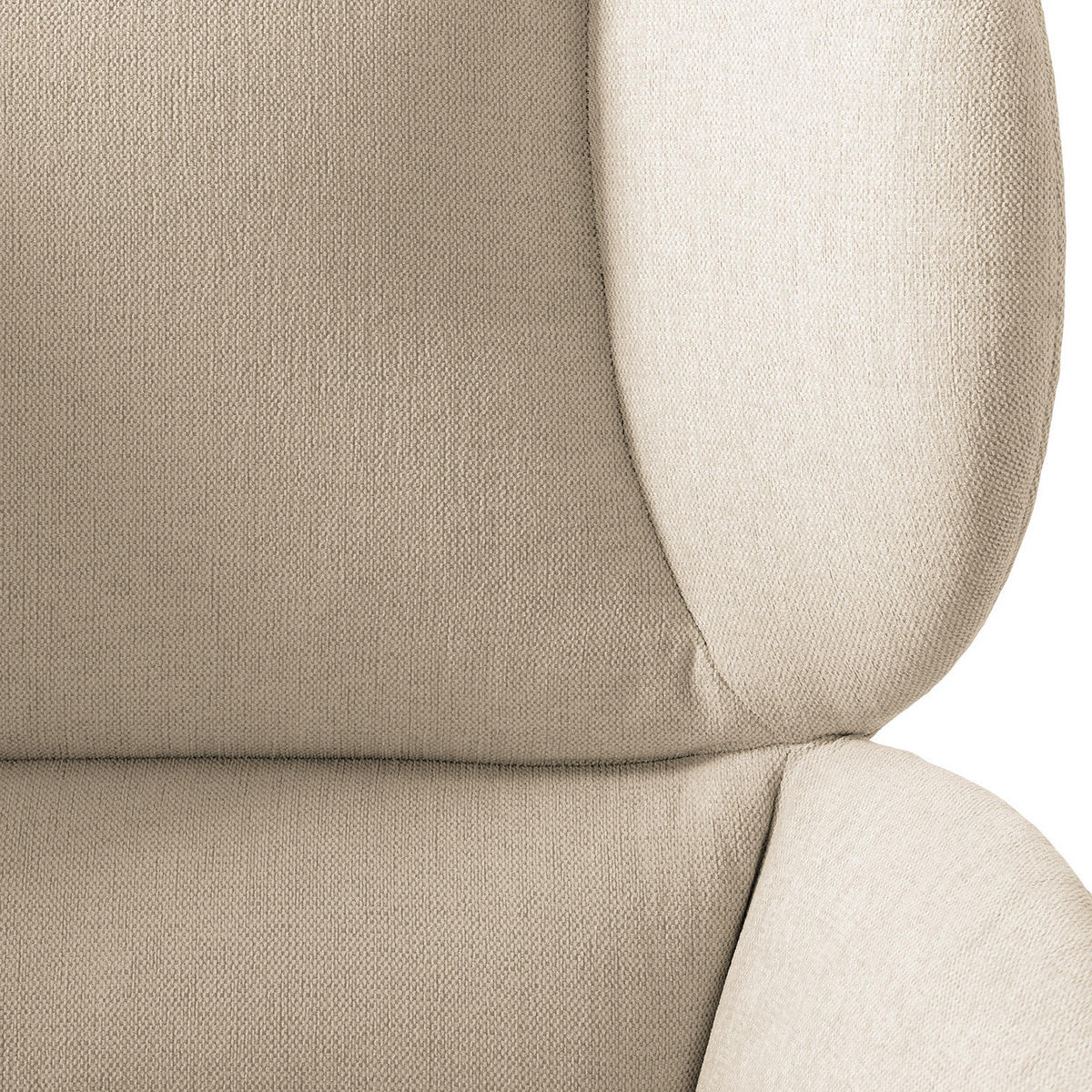 SESSEL - Eichefarben/Beige, Eichenholz/Textil (82/102/90cm) - home24
