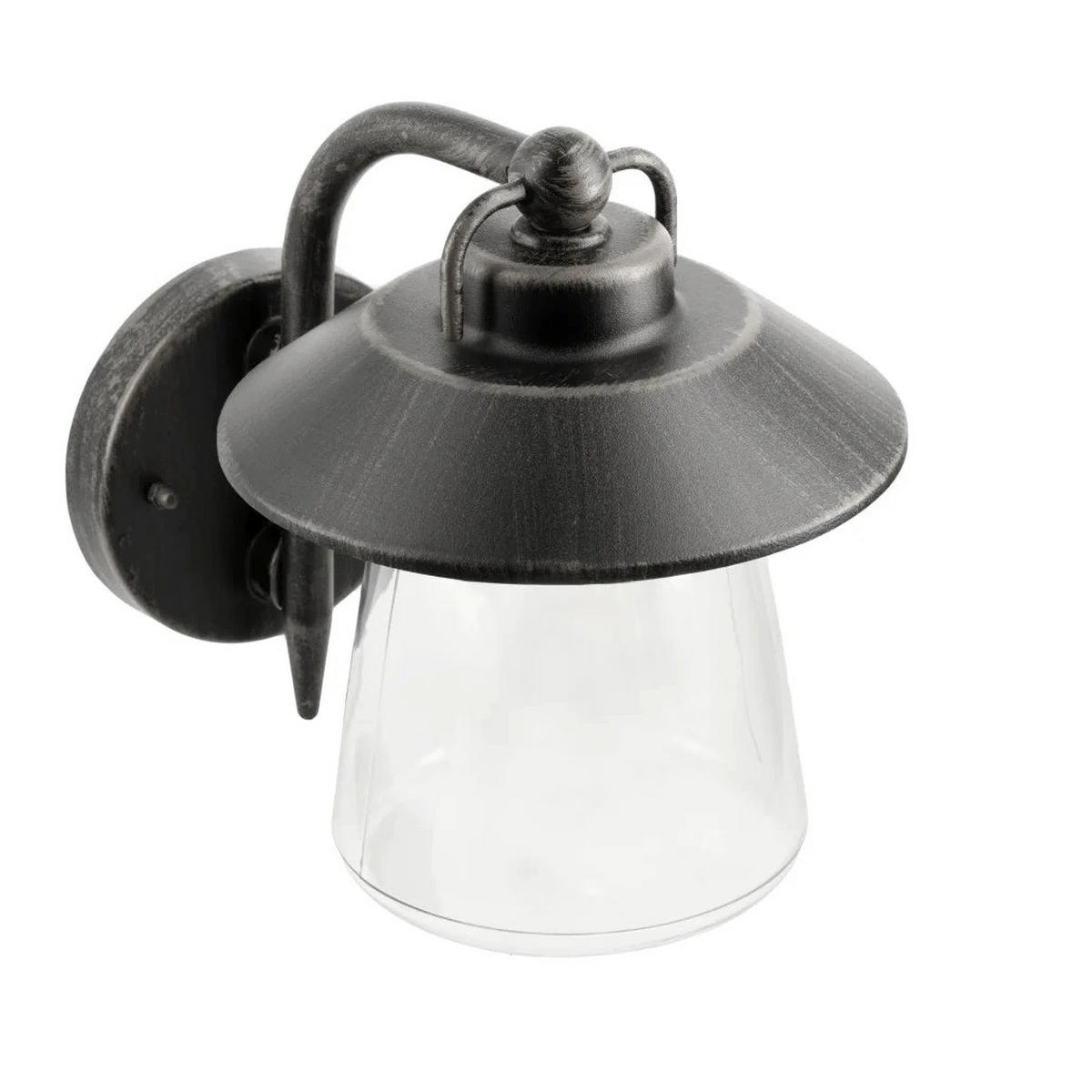 AUSSENWANDLEUCHTEE Schwarz & Bronze mit Glasschirm E27 - Schwarz, Metall (22.5/20/22.5cm) - CGC Europe