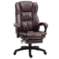 CHEFSESSEL 68,5/113-121/68,5 cm Braun aus Kunstleder mit Massagefunktion - Braun, Kunststoff (68.5/121/68.5cm) - OKMYHOME