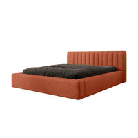 POLSTERBETT Peoria Stoff Macau - Rotbraun, Holzwerkstoff/Textil (160/200cm) - Fun Möbel