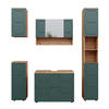 BADMÖBEL-SET Irma Grün 5 Teile - Eiche Wotan/Grün, Holzwerkstoff (80/58.6/41cm) - Vicco