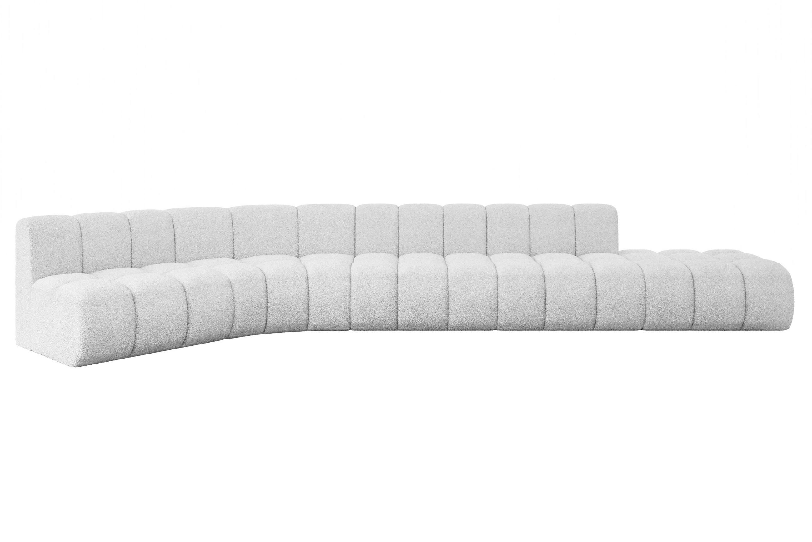 ECKSOFA modulares Sofa Brilo-L2 - 471x174x70 cm Weiß - Weiß, Holzwerkstoff/Textil (471/174cm) - ALTDECOR