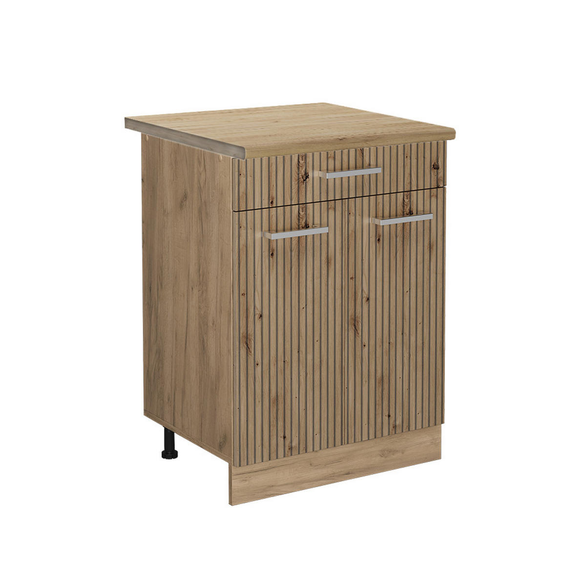 KÜCHENUNTERSCHRANK R-Line Artisan-Eiche 60 cm mit Schublade, AP Eiche - Eiche Wotan/Eiche Artisan, Holzwerkstoff (60/81.6/60cm) - Vicco