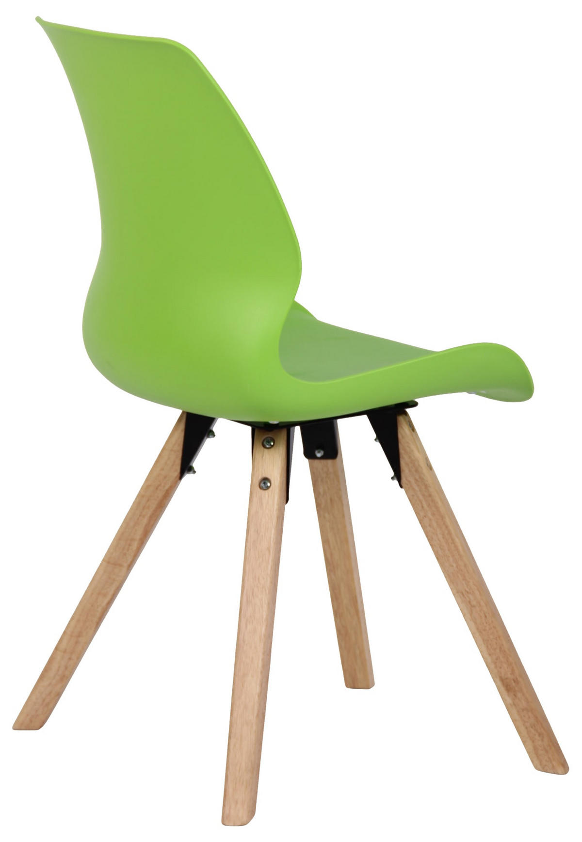 STUHL 2er Set Kunststoff grün - Eukalyptusholzfarben/Grün, Holz/Kunststoff (48/87/58cm) - CLP