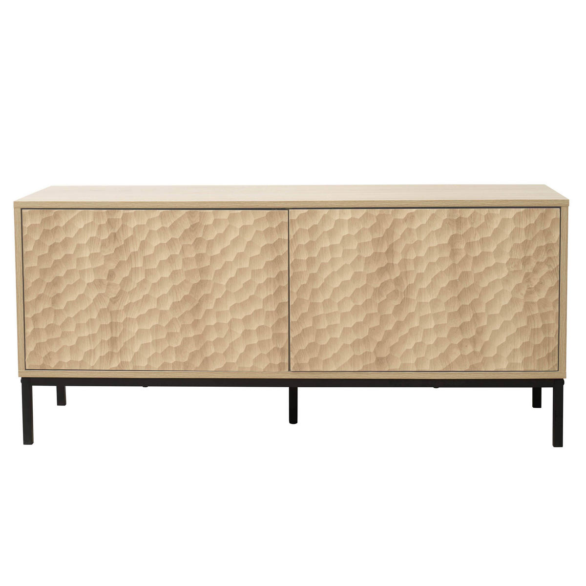 TV-SCHRANK, helles Holzeffekt - Beige, Holz (40/54/120cm) - Oviala