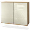 KOMMODE Skadu Creme Hochglanz - Creme, Holzwerkstoff (92.5/73.5/35cm) - Vladon