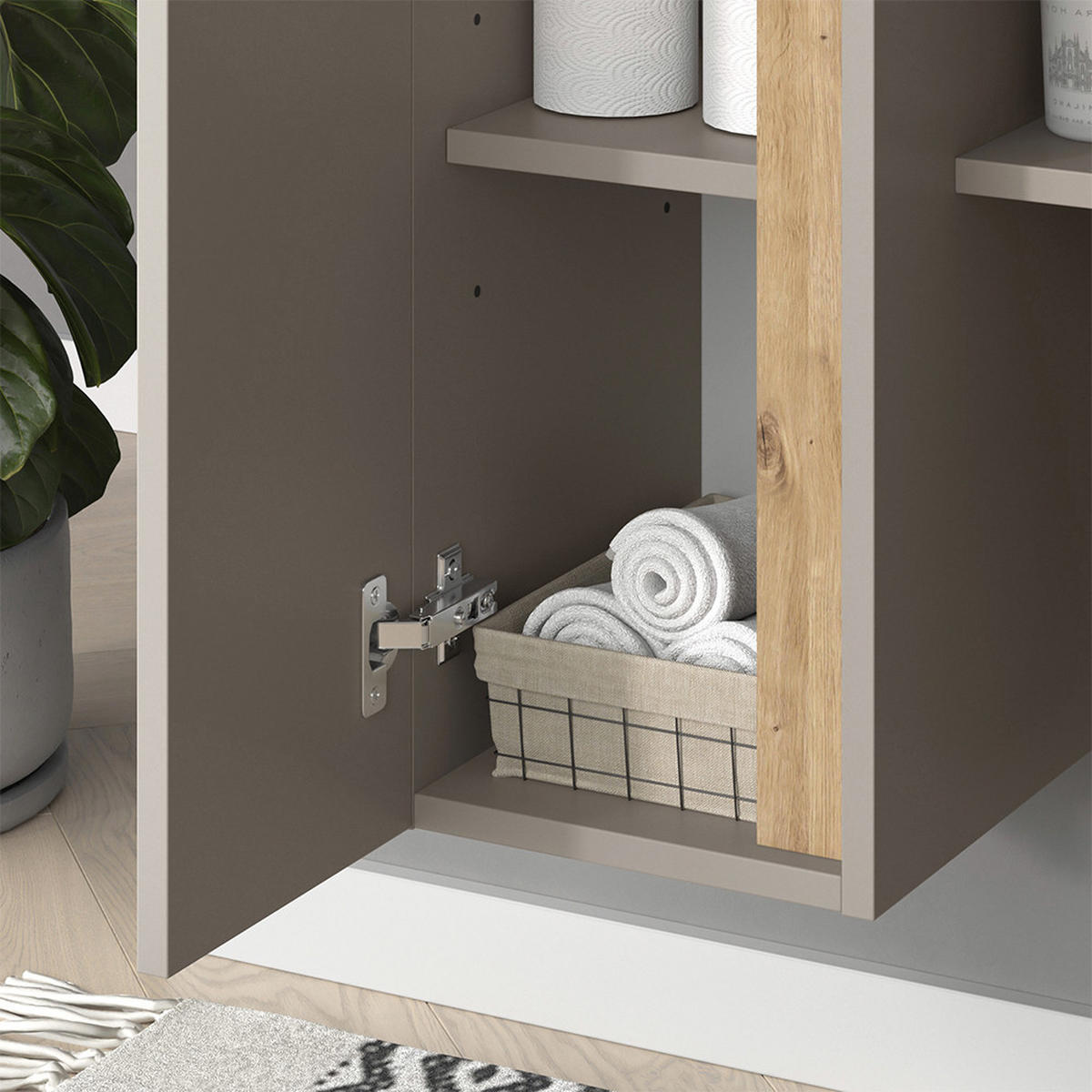 KOUPELNOVÝ NÁBYTEK Edelin Kašmír - kašmírová/světle šedá, kompozitní dřevo (80/50/45cm) - Vicco