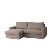 ECKSOFA Bendik In Poso - Beige, Holzwerkstoff/Textil (224/140cm) - Fun Möbel