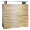 KOMMODE Pavos Eiche Evoke - Eichefarben, Holzwerkstoff (76/80/33cm) - Vladon