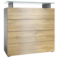 KOMMODE Pavos Eiche Evoke - Eichefarben, Holzwerkstoff (76/80/33cm) - Vladon