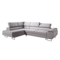 ECKSOFA Eden 4 Sitzplätze Grau - Grau, Holzwerkstoff (271/201cm) - Petits-meubles