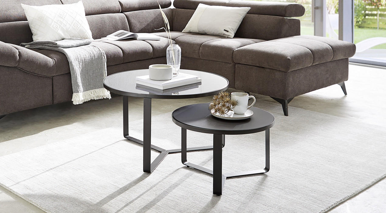 Couchtisch rund schwarz