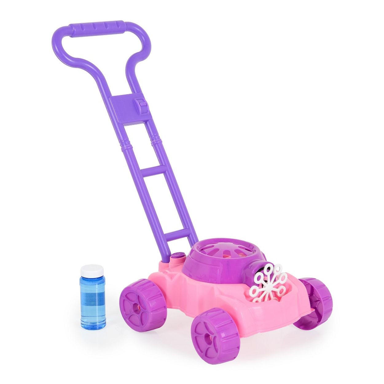 GARTENSPIELZEUG Spielzeug-Rasenmäher Bubble rosa Seifenblasenfunktion, Kunststoff, Pusteringe, Garten, ab 3 Jahren - Rosa, Kunststoff (25/25/60cm) - Moni