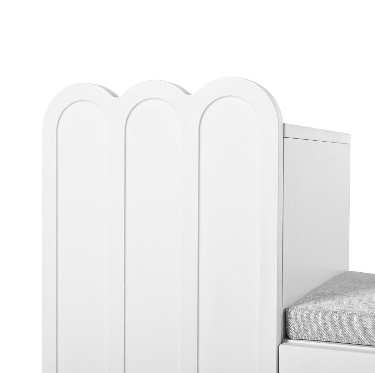 SCHUHSCHRANK 90/35/74,5 cm in Weiß mit Sitzpolster und Schublade - Weiß, Holzwerkstoff (90/74.5/35cm) - Flora Grace