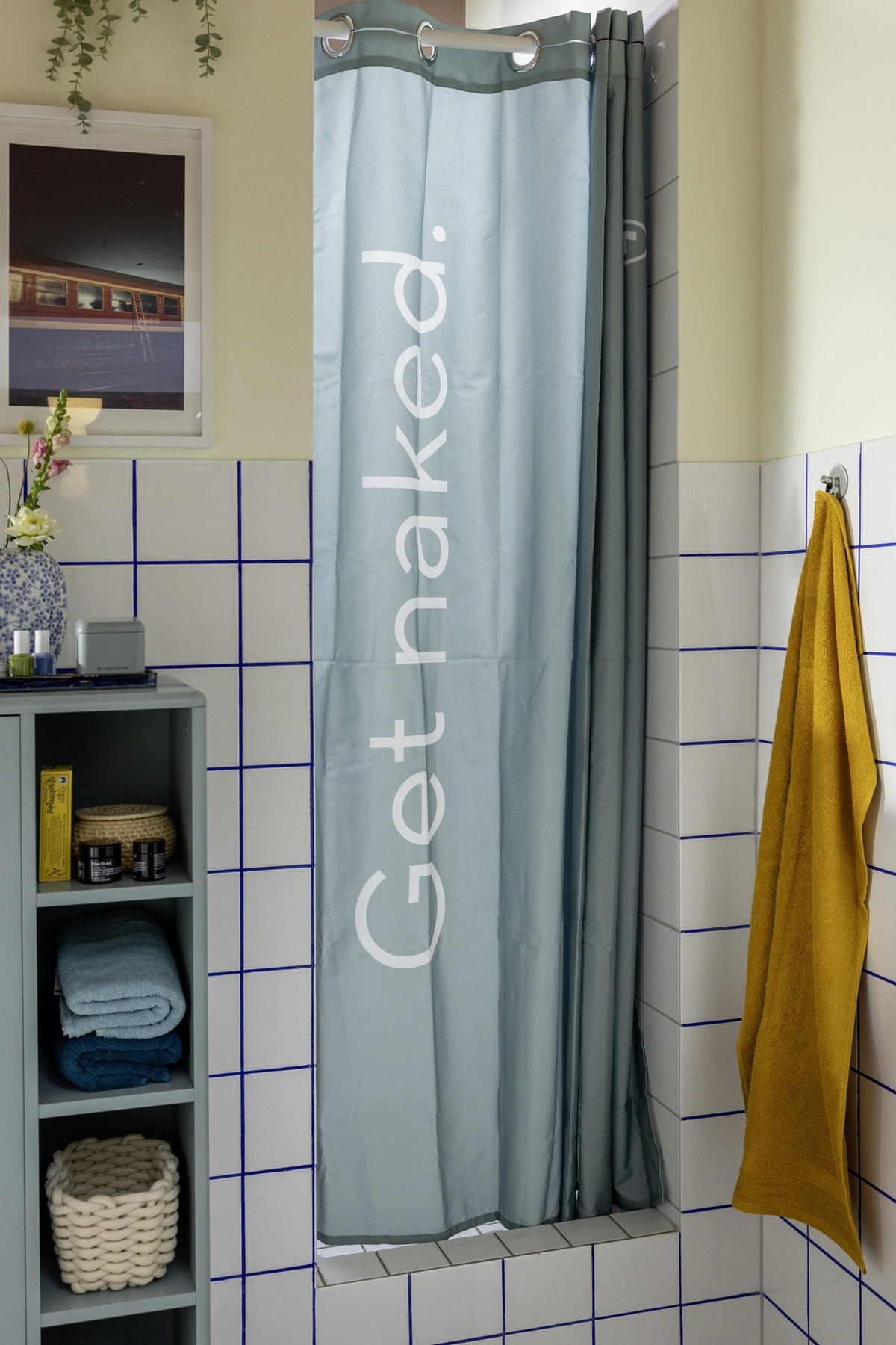 DUSCHVORHANG Polyester - Mintgrün, Textil (180/200cm) - Tom Tailor