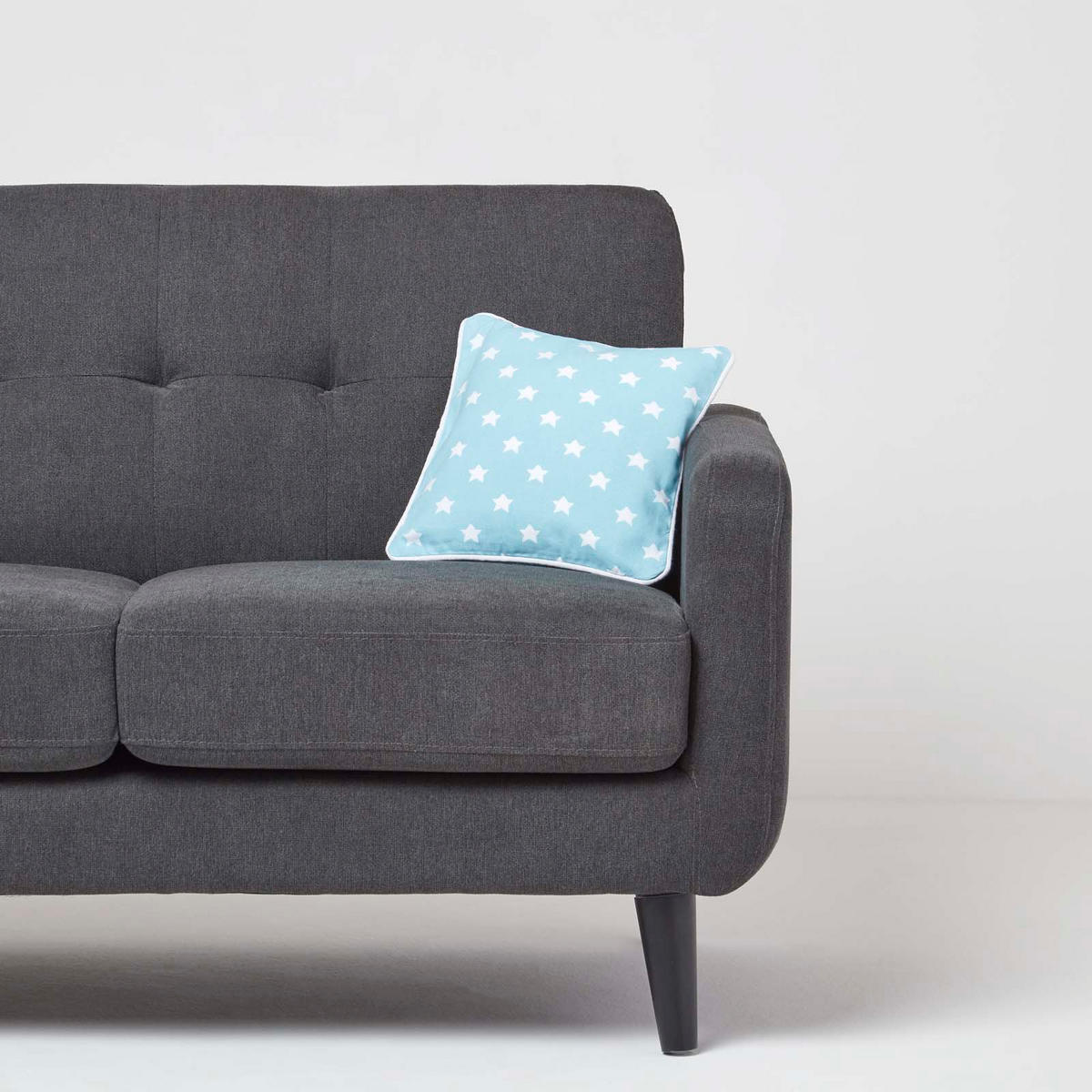 KISSENHÜLLE Sterne 30/30 cm, 100% Baumwolle - Blau, Textil (30/30cm) - Homescapes