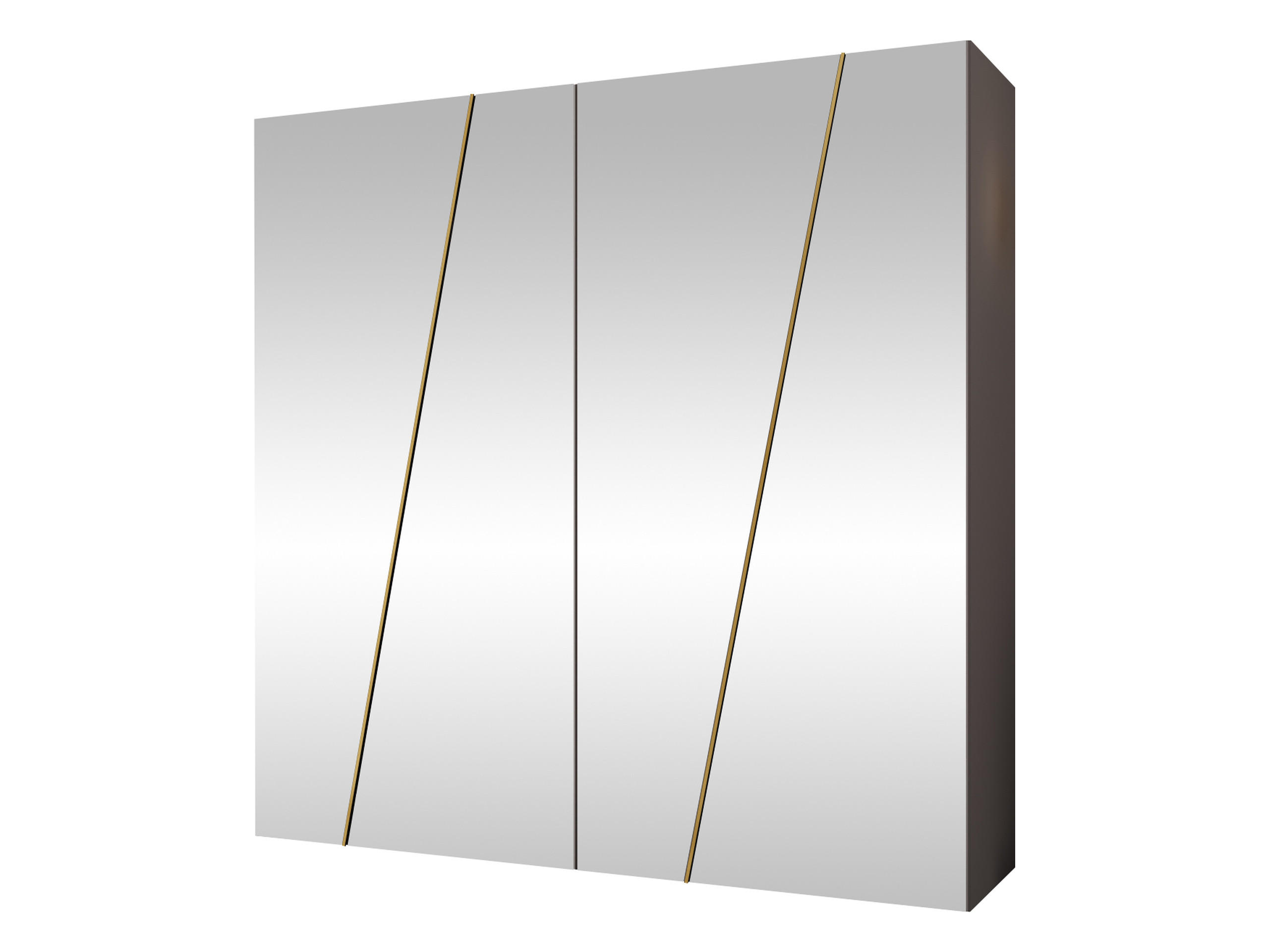DREHTÜRENSCHRANK Zen 4L 200 cm - Kaschmir/Goldfarben, Holzwerkstoff/Kunststoff (200/202/50cm) - MIRJAN24