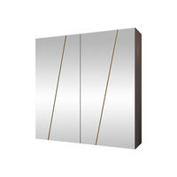 DREHTÜRENSCHRANK Zen 4L 200 cm - Kaschmir/Goldfarben, Holzwerkstoff/Kunststoff (200/202/50cm) - MIRJAN24