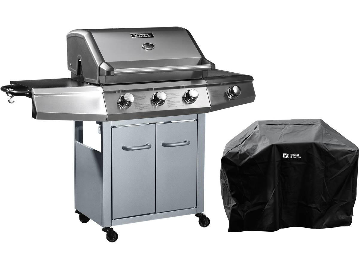 GASGRILL bingo 4 Silber - Grau, Metall (57/115/143cm) - Habitat Garten