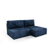 ECKSOFA Natalia Xs - Dunkelblau, Holzwerkstoff/Textil (210/149cm) - Fun Möbel