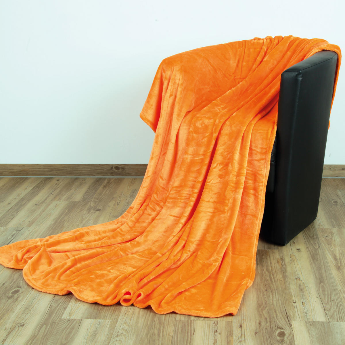 KUSCHELDECKE "Celina" 2er-Pack Orange 150x200 cm - Orange, Textil (150/200cm)