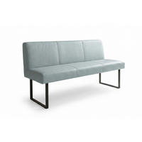 ESSZIMMERBANK ELEEN Hellblau Leder - Hellblau, Leder (143/85/69cm) - KAWOLA