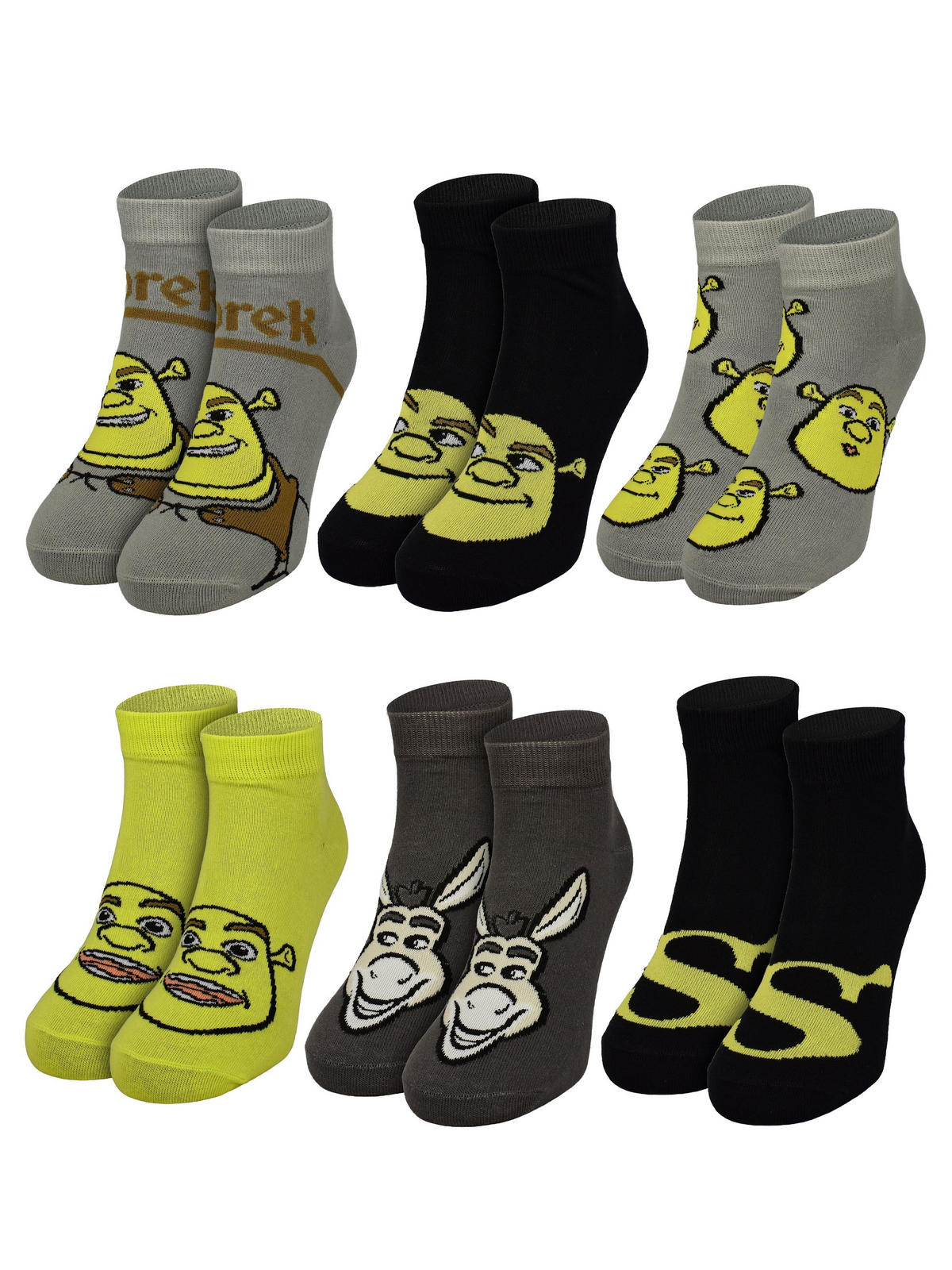ADVENTSKALENDER Shrek - Der tollkühne Held mit 12 Paar Socken Größe 40-45 - Multicolor, Textil (37/5/26.5cm)