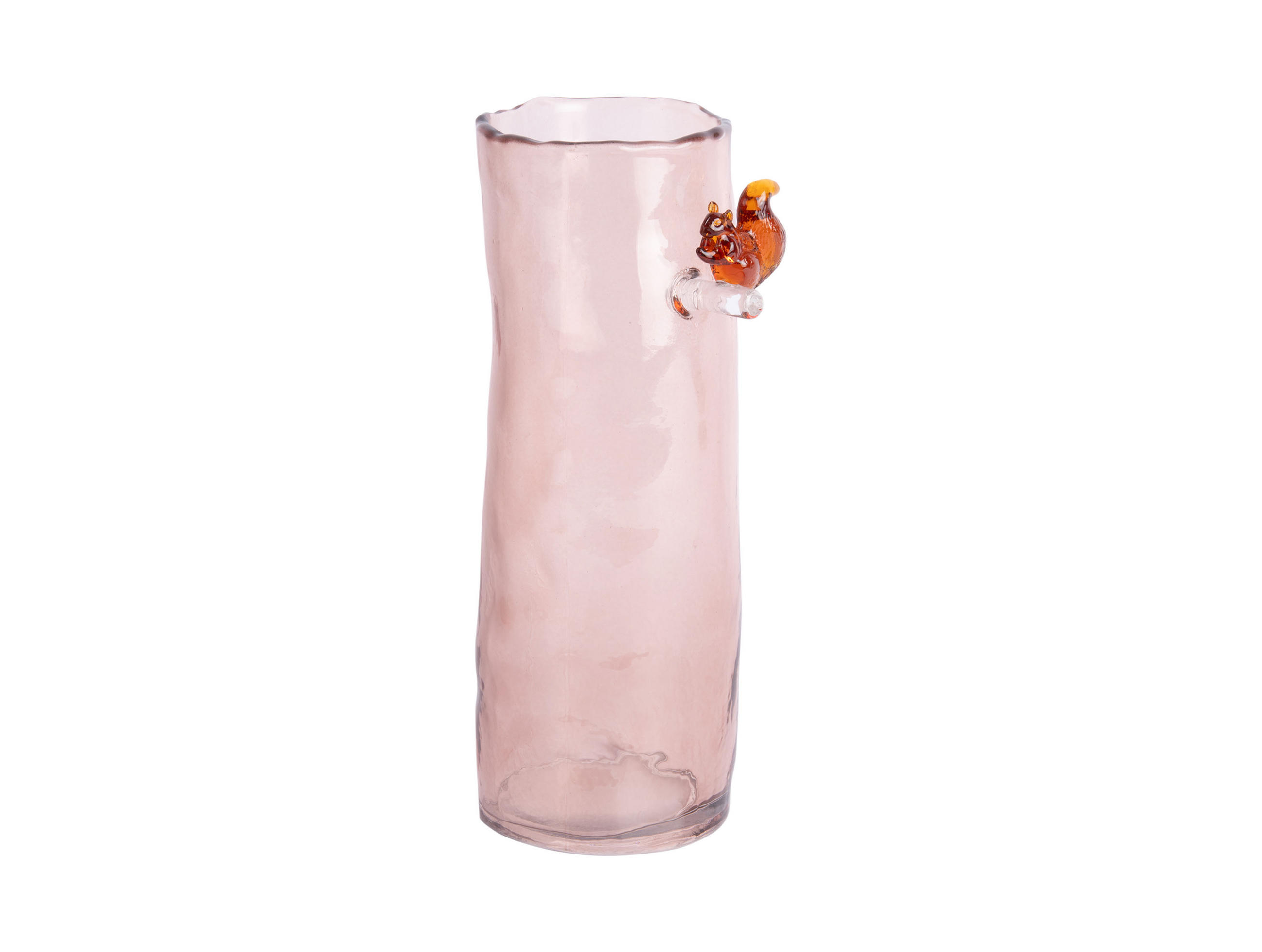 VASE Squirrel On Branch Large - Rosa - 27 cm - Pink, Glas (9.5/27cm) - Present Time