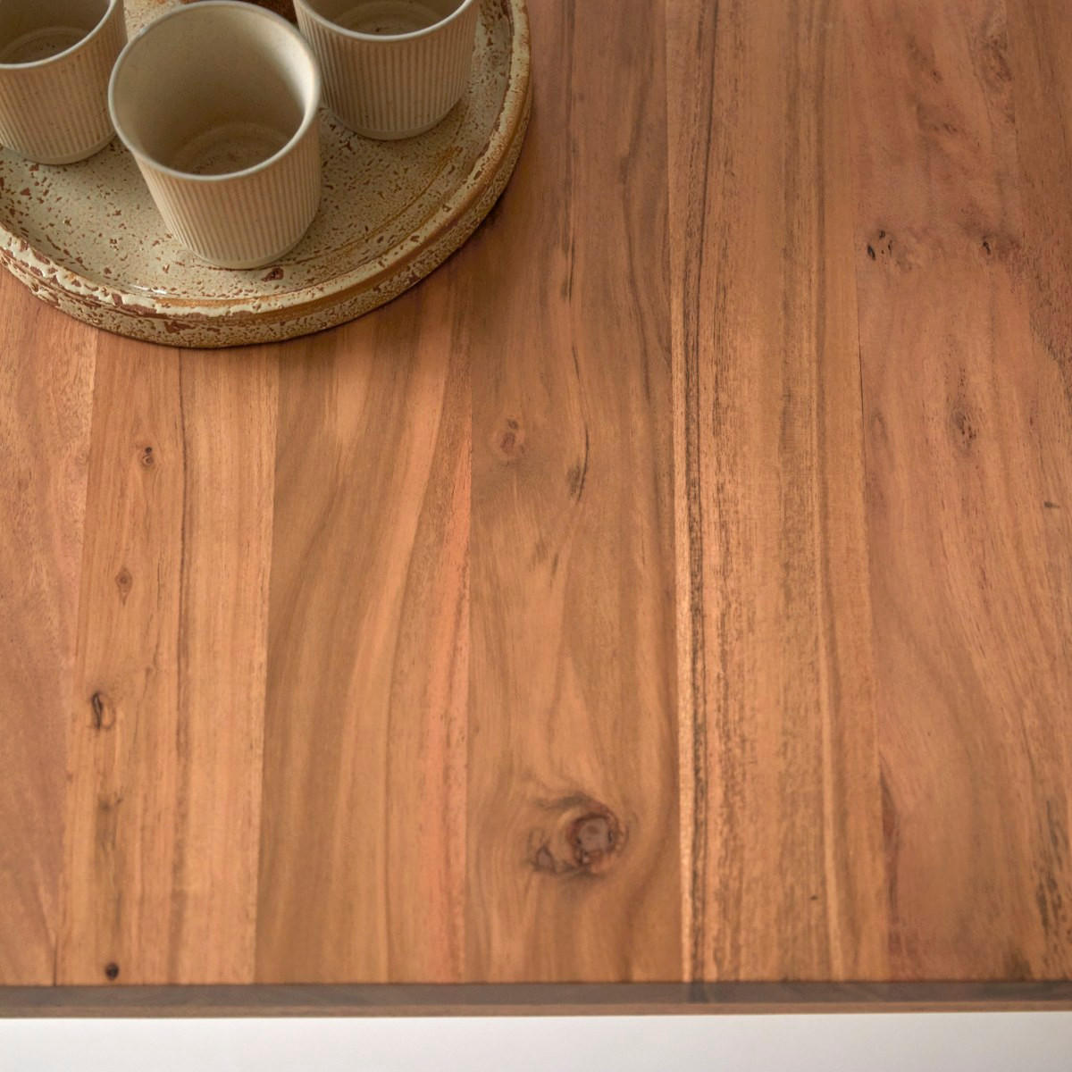 TISCH Temis Natur aus Akazie - Naturfarben, Holz (90/175/76cm) - Tikamoon