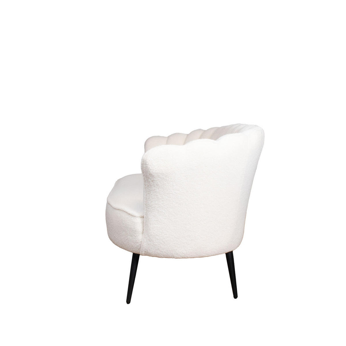 SOFA aus Teddy-Stoff 2-Sitzer, weiß - Weiß, Textil (145/80/78cm) - Giga Meubel