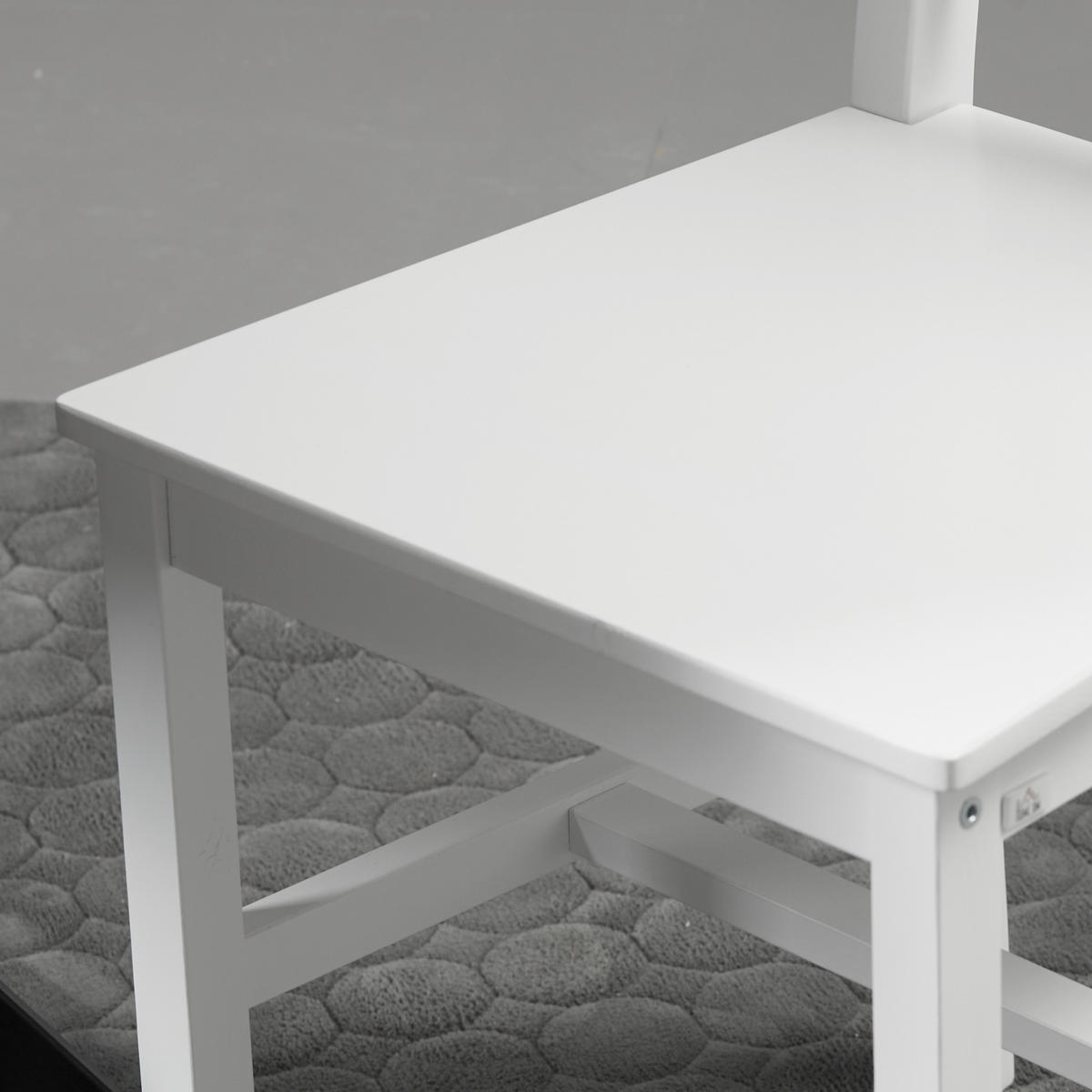 ESSZIMMERSTÜHLE, Kiefernholz, Weiß - Weiß, Holz (41/85.5/46.5cm) - HOMCOM