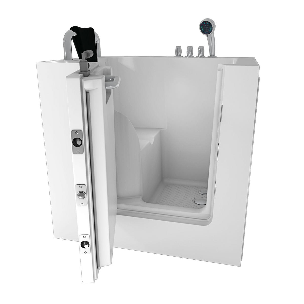 SENIORENWANNE S02-TH-C-L Weiß - Weiß, Glas/Kunststoff (78/113/100cm) - AcquaVapore by Sandra Jentho