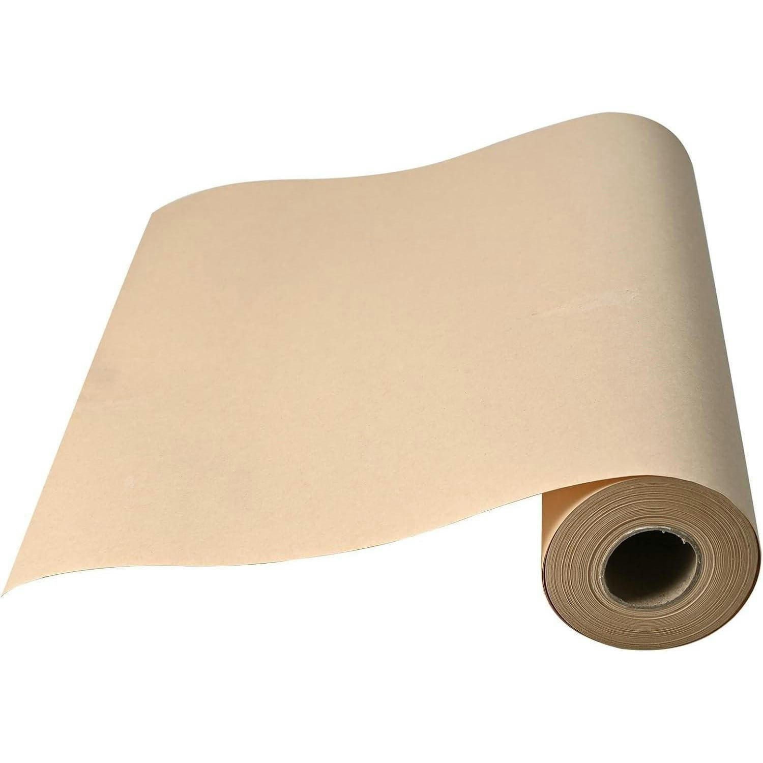 PACKPAPIER Set 30 cm x 30 m mit 30 Etiketten und 10 m Juteschnur - Braun, Papier (30/1/3000cm)