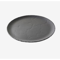 BURGER & STEAKTELLER rund 26,8 cm Matt schiefer - Schieferfarben, Keramik (26.8cm) - Revol Porcelaine France