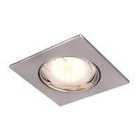 LED EINBAUSTRAHLER Aluminium Silber beweglich - Silberfarben, Metall (8/8/10cm) - Globo Lighting