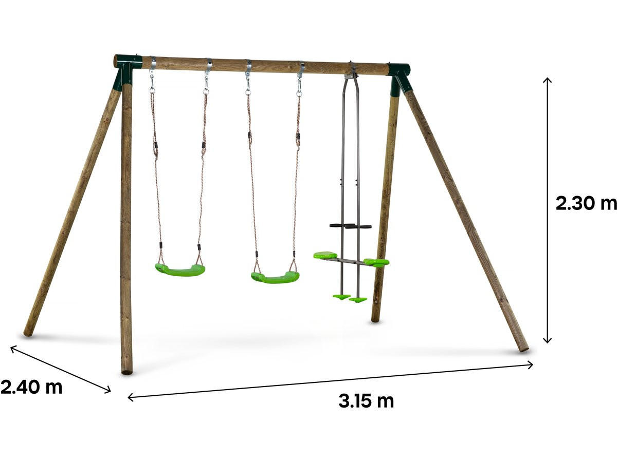 KLETTERGERÜST AUS HOLZ lana Braun - Dunkelbraun, Holz (240/230/315cm) - Habitat Garten