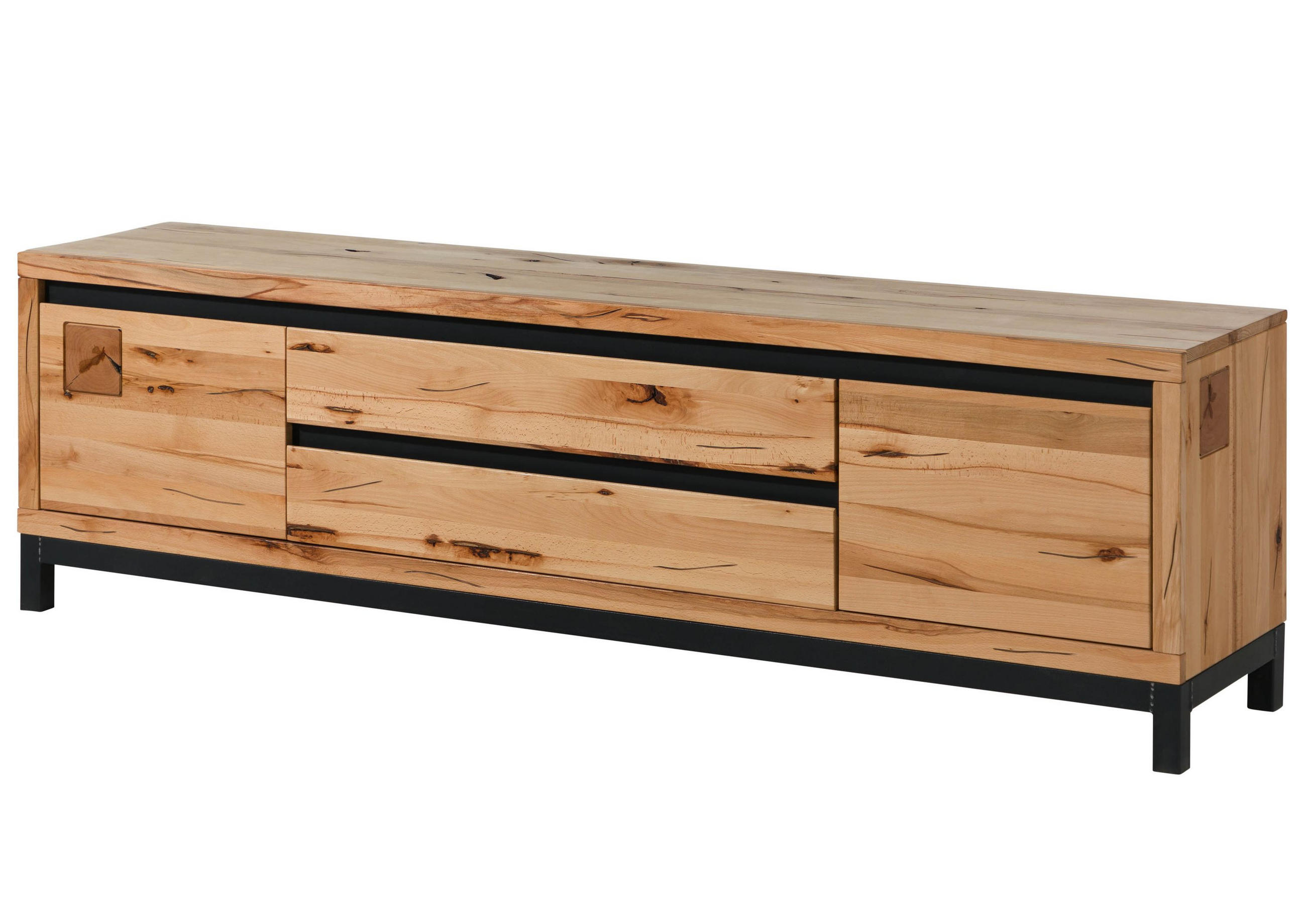 TV-BOARD Kernbuche 190x40x56 natur geölt VILLANDERS #153 - Naturfarben, Holz (190/56/40cm) - Massivmoebel24