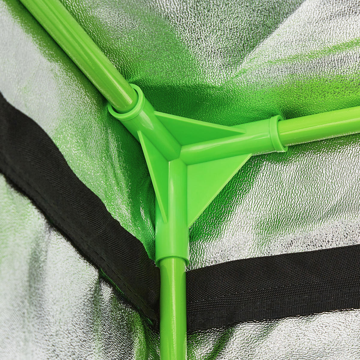 GROWZELT - Schwarz, Kunststoff/Textil (100/200/100cm) - Relaxdays