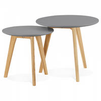 LOUNGETISCH grau 50x50x45 cm - Eichefarben/Grau, Holz (50/50/45cm) - AlterEgo