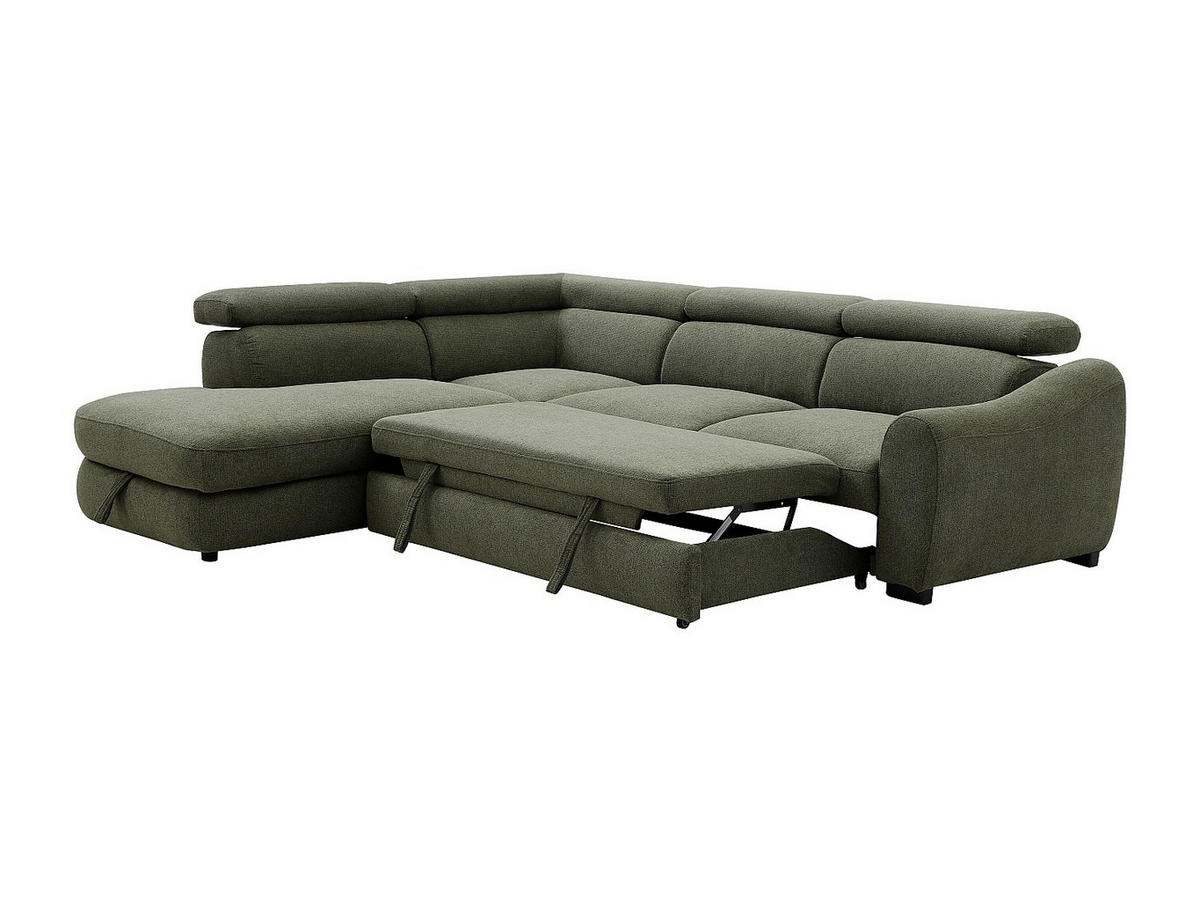 SCHLAFSOFA - 6 Personen - stoff - grün Besema - Grün, Textil (272/75/226cm) - Vente-Unique