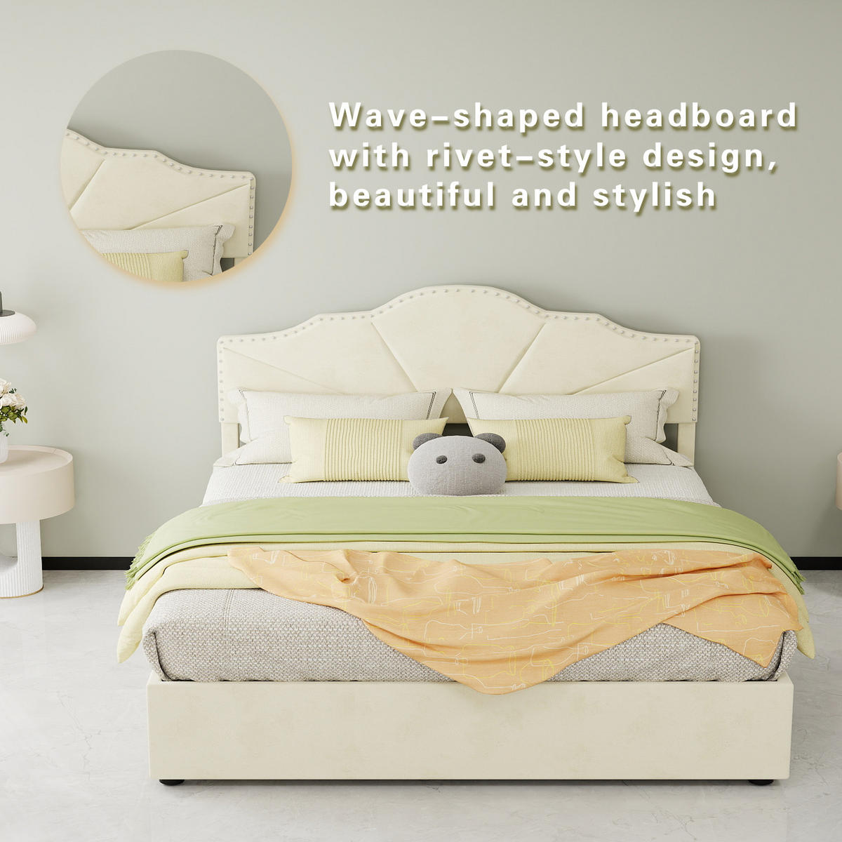 STAURAUMBETT 160/200 cm DE-35397 mit Gaslift-Staufach Beige - Beige, Metall (160/200cm) - ComfortXL