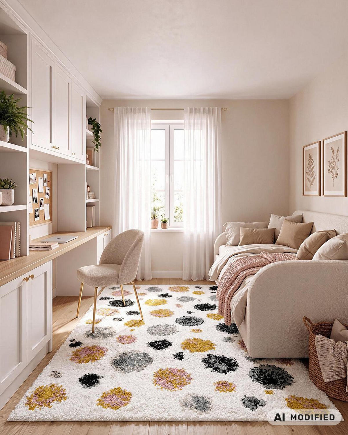 KINDERTEPPICH Ibi Amado Mazovia 140x200cm Beige Creme Abstrakt Langflor - Gelb, Textil (140/200cm) - Mazovia