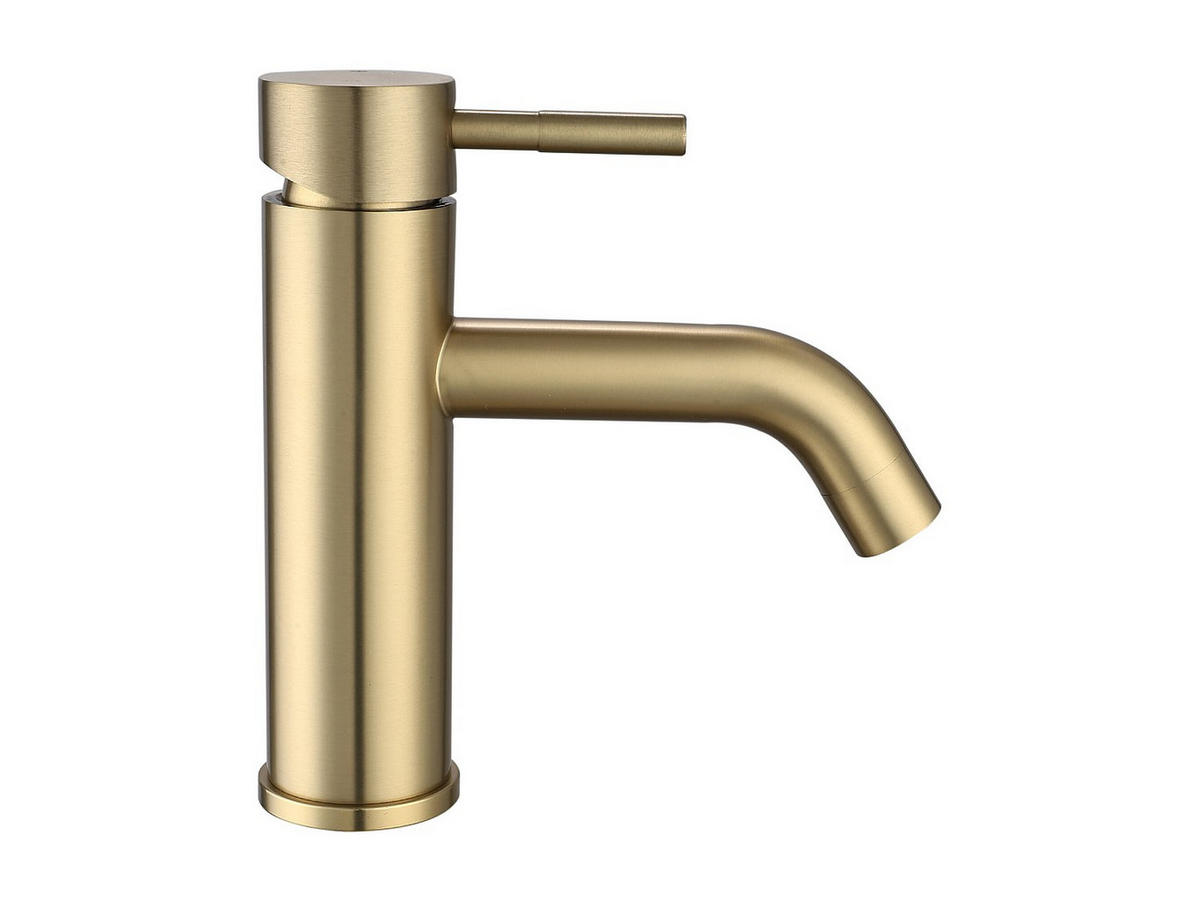 WASCHTISCHARMATUR - 16 cm x 4.9 cm - metall - goldfarben Salavan - Goldfarben, Metall (16/17.3/4.9cm) - Vente-Unique
