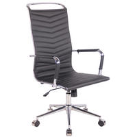 BÜROSTUHL Battle, Kunstleder Schwarz - Schwarz, Textil/Metall (57/120/65cm) - TPFLiving