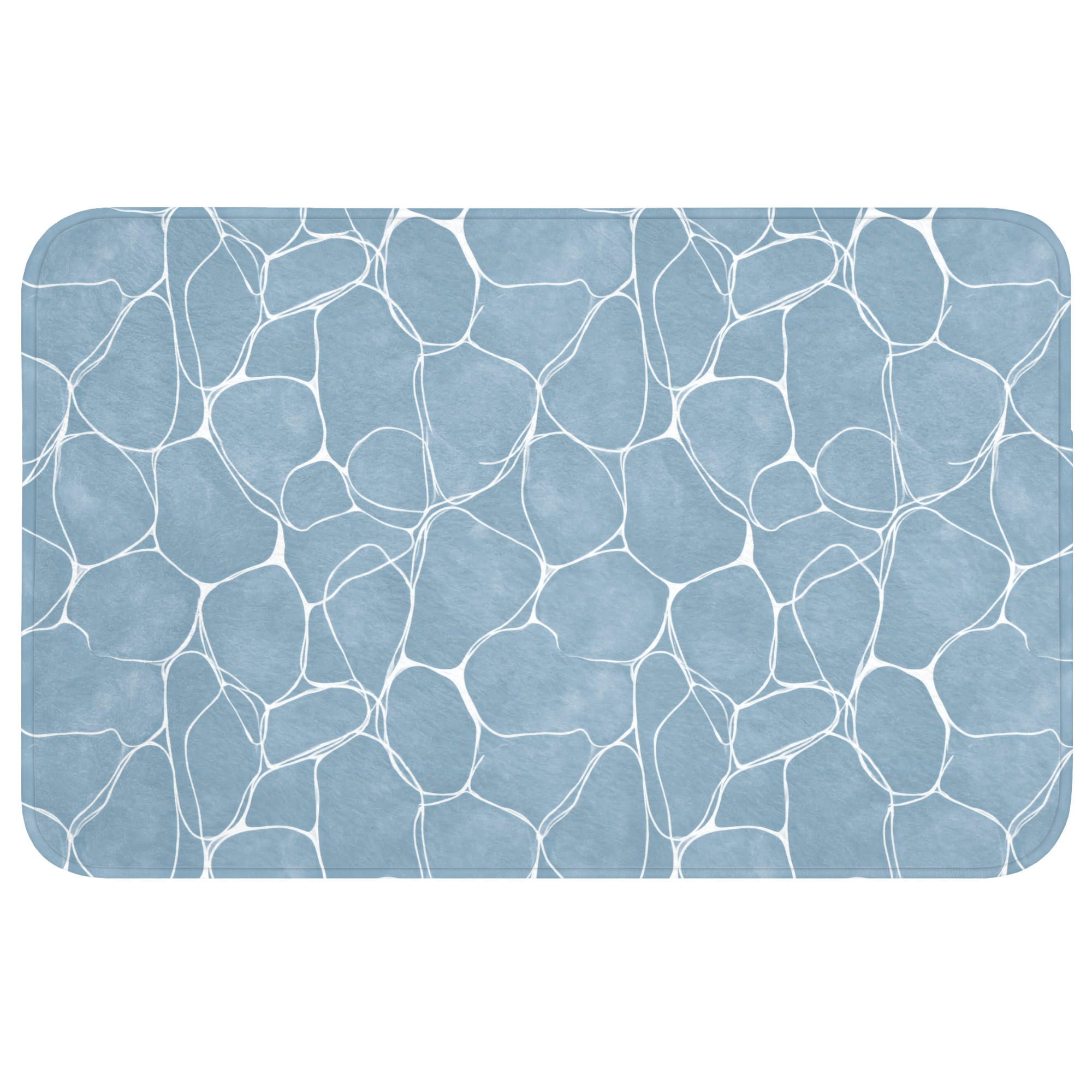 OnlyWow WC PŘEDLOŽKA Organic - vzor - modrá 80x50 cm