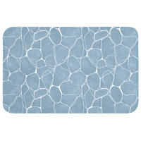 WC PŘEDLOŽKA Organic - vzor - modrá 80x50 cm - světle modrá, textil/plast (80/1cm) - OnlyWow