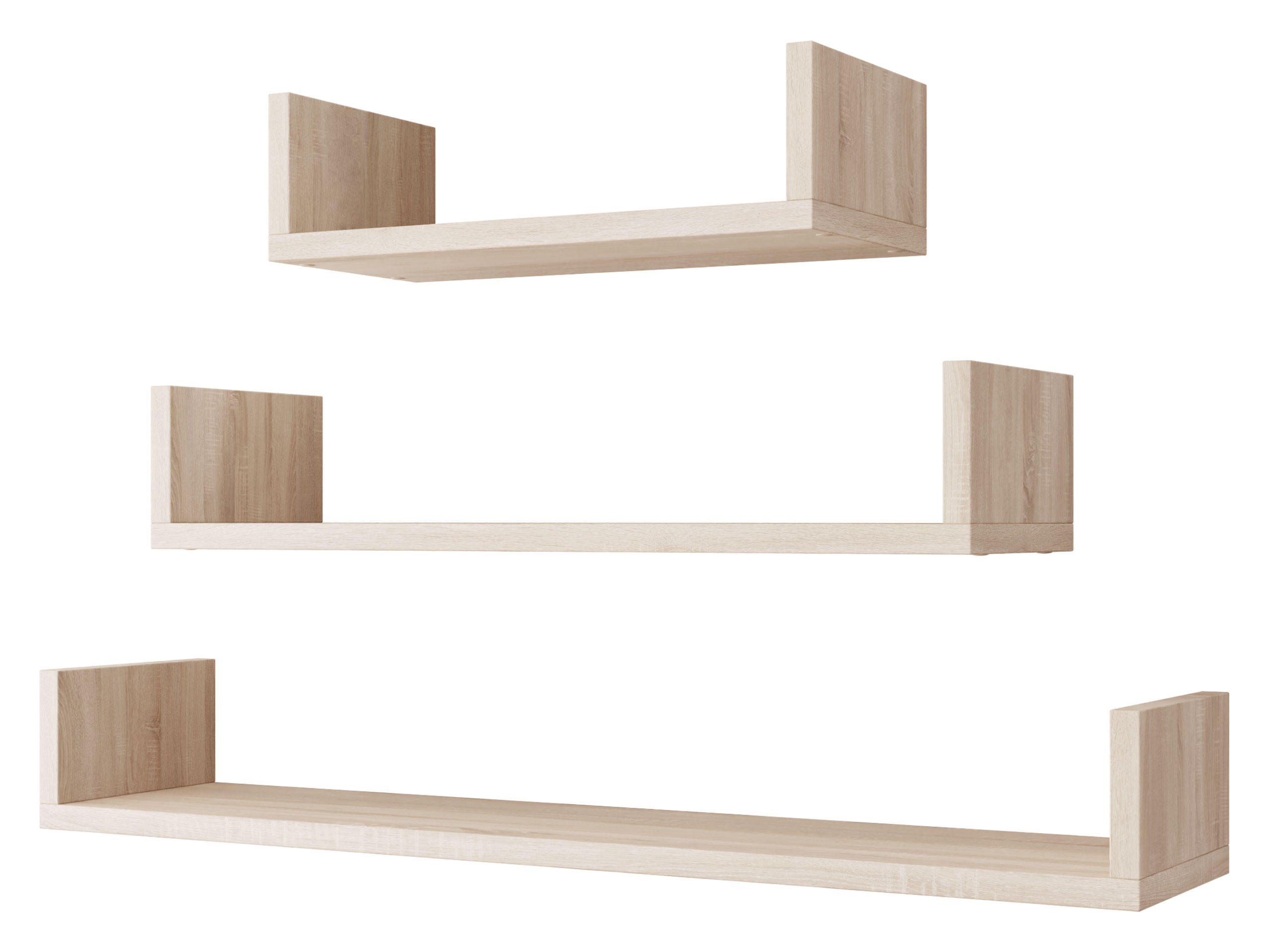 WANDREGAL Trio 004 - Sonoma Eiche, Holzwerkstoff (80/11/18cm) - MIRJAN24