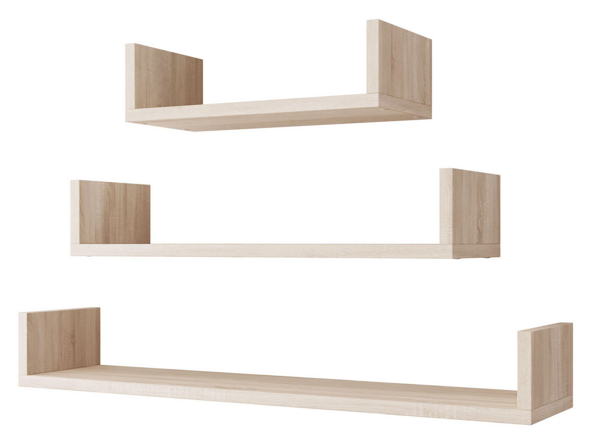 WANDREGAL Trio 004 - Sonoma Eiche, Holzwerkstoff (80/11/18cm) - MIRJAN24